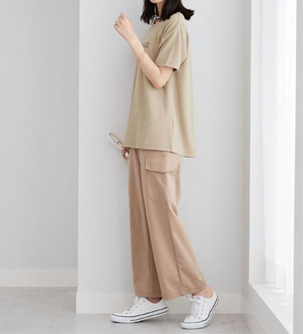 BELLUNA（ベルーナ）の「ジャカード素材ロゴプリントプルオーバー（カットソー）」｜詳細画像