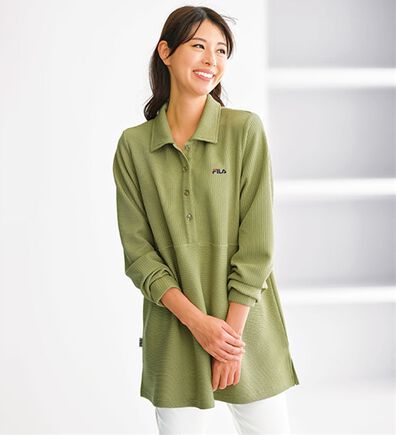 BELLUNA（ベルーナ）の「＜ＦＩＬＡ＞リブニットソーポロチュニック（チュニック）」