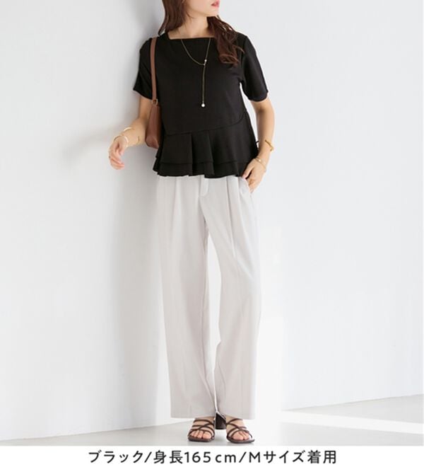 alotta（アロッタ）の「スクエアネックティアードトップス（カットソー）」｜詳細画像