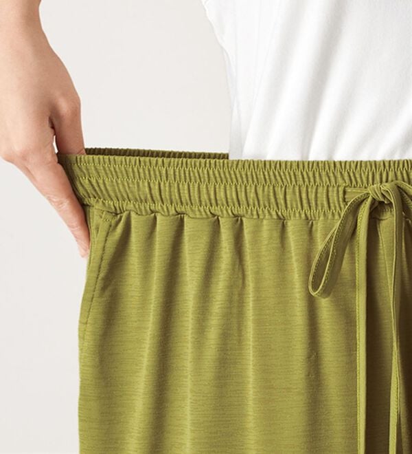 BELLUNA（ベルーナ）の「涼感さらさらスラブ調ワイドパンツ（ワイドパンツ・ガウチョ）」｜詳細画像