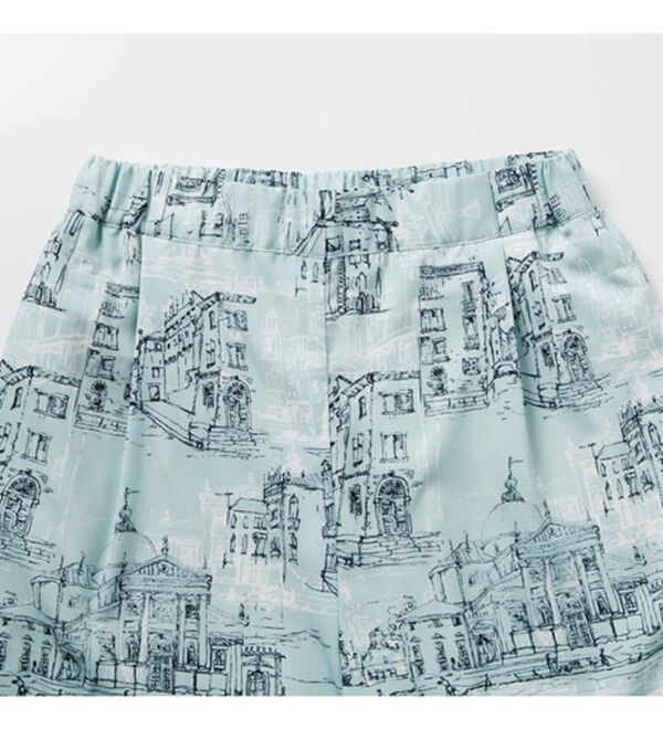 RANAN（ラナン）の「スカーフプリントセミワイドパンツ（フルレングスパンツ）」｜詳細画像