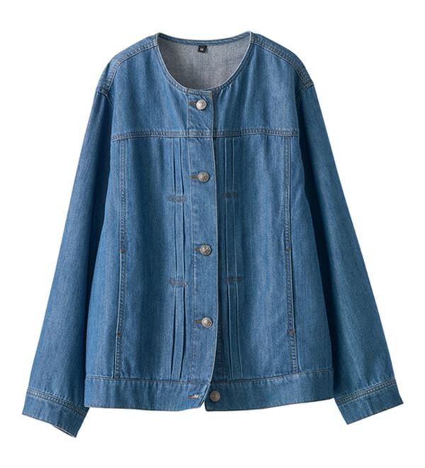 BELLUNA（ベルーナ）の「やわらかデニム素材ノーカラージャケット（その他ジャケット）」｜詳細画像