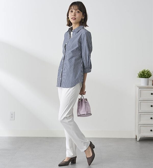 BELLUNA（ベルーナ）の「【選べる裏側】ぐん伸びニットデニムパンツ（フルレングスパンツ）」｜詳細画像