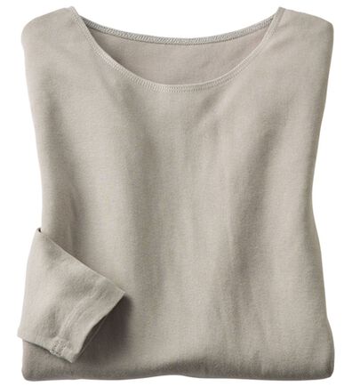 「綿１００％のび～るクルーネック（肌着・インナーウェア）」