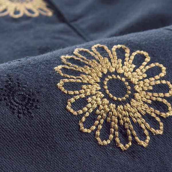 BELLUNA（ベルーナ）の「【２本組】まん丸お花刺しゅうコロンパンツ（フルレングスパンツ）」｜詳細画像