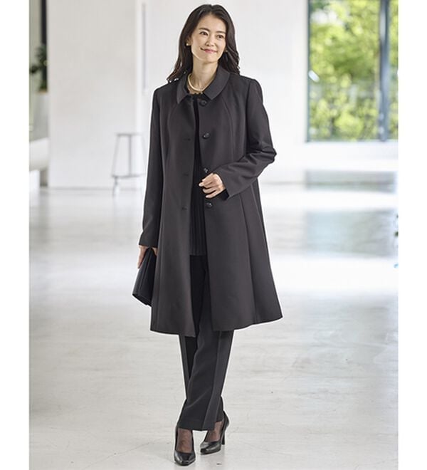 BELLUNA（ベルーナ）の「はっ水加工フォーマルコート（ライナー付）（ブラックフォーマル（喪服・礼服））」｜詳細画像