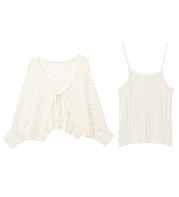 GeeRA（ジーラ）の「ボレロカーディガン＆キャミセット（アンサンブル）」｜詳細画像