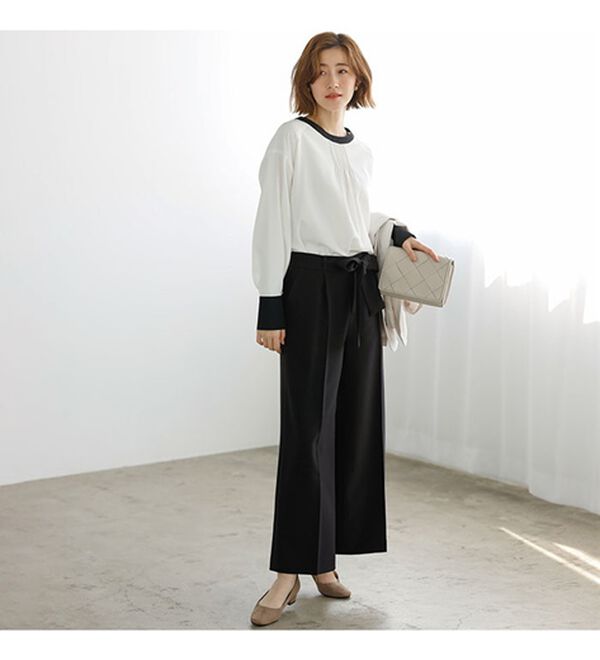 GeeRA（ジーラ）の「【2点セット】選べるボトム！洗えて型くずれしないパンツスーツセット（パンツスーツ）」｜詳細画像