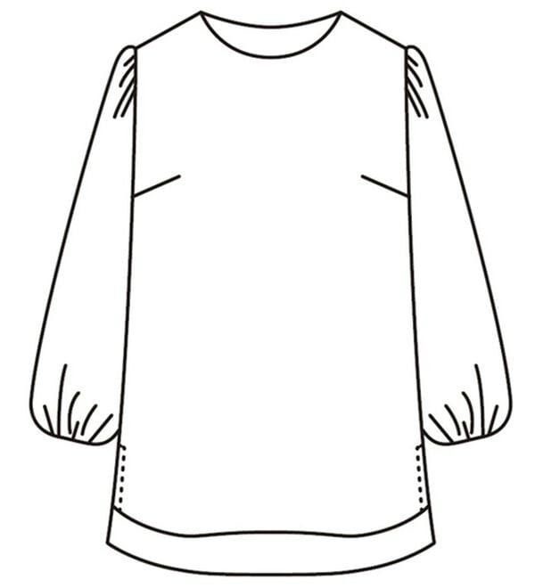 RANAN（ラナン）の「ひんやり！バルーン袖ブラウスセットアップ（ブラックフォーマル（喪服・礼服））」｜詳細画像