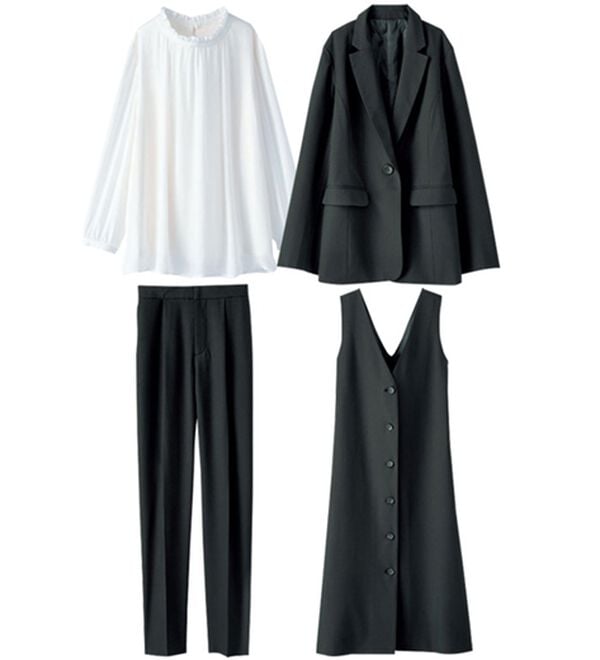 BELLUNA（ベルーナ）の「【４点セット】洗えるストレッチ！着回し自慢４点セットスーツ（その他スーツ）」｜黒