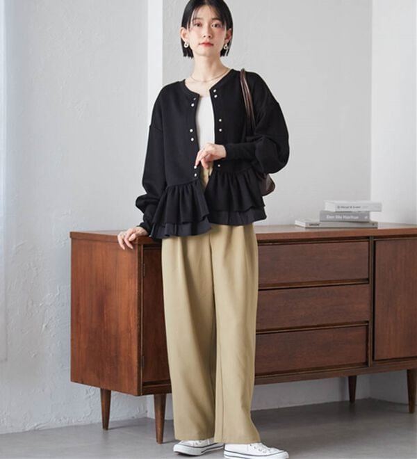 RANAN（ラナン）の「フリルぺプラムショートカーデ（その他カーディガン）」｜詳細画像