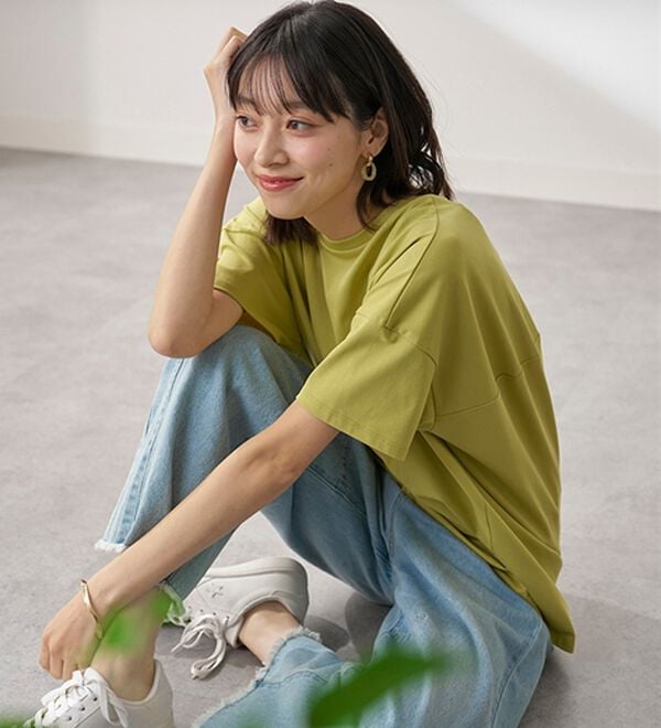 BELLUNA（ベルーナ）の「シュッと体型カバー！コクーンTシャツ（カットソー）」｜詳細画像