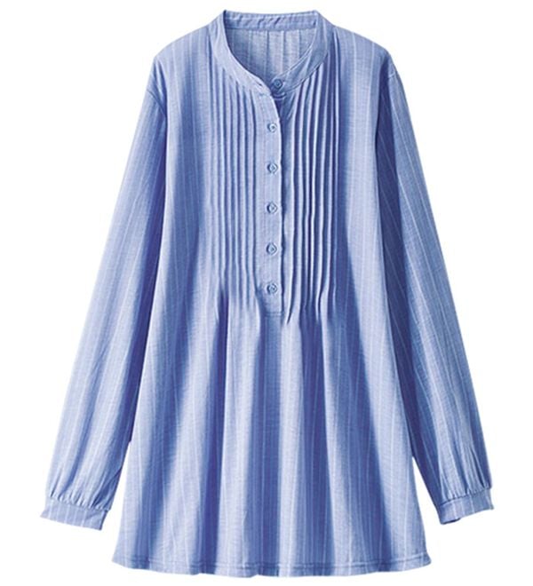 BELLUNA（ベルーナ）の「シワが目立ちにくい！ピンタック使いシャツチュニック（チュニック）」｜詳細画像