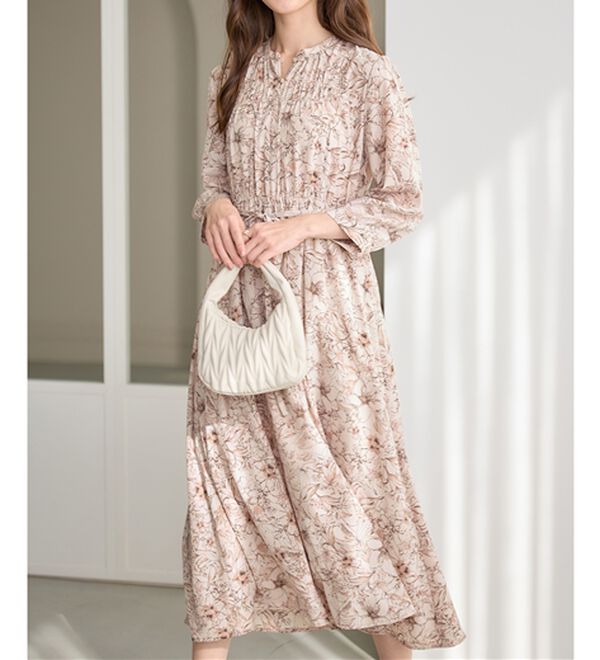 alotta（アロッタ）の「柄アソートギャザーデザインワンピース（その他ワンピース）」｜詳細画像