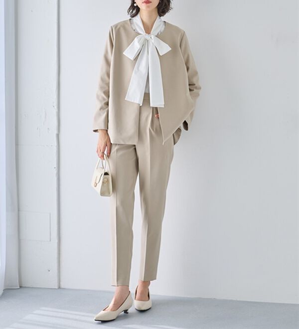 GeeRA（ジーラ）の「【２点セット】フレアーラインジャケットセットアップスーツ（パンツスーツ）」｜詳細画像