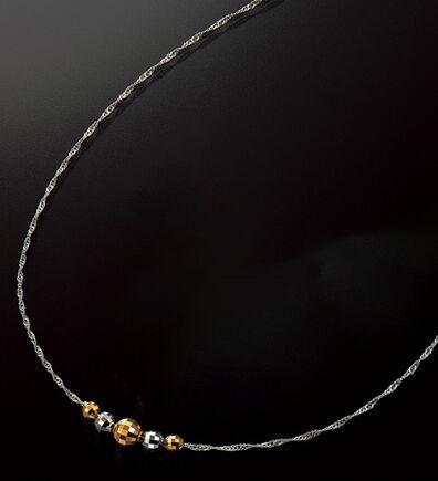 BELLUNA（ベルーナ）の「１８金プラチナミラーカットネックレス（ネックレス・ペンダント）」