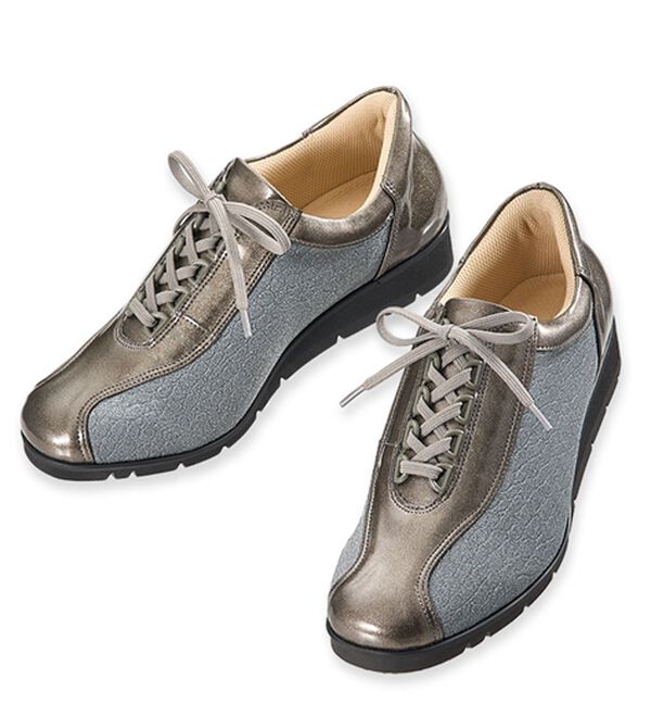 ルフラン（ルフラン）の「時見さんのスッと履ける５Ｅトラベルウォーキング（スニーカー）」｜チャコールグレー