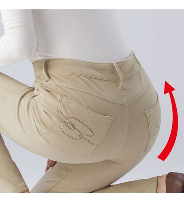 ルフラン（ルフラン）の「【３本組】ミセス思いの楽らくチノパンツ（スマートストレート・ブーツカット）（フルレングスパンツ）」｜詳細画像