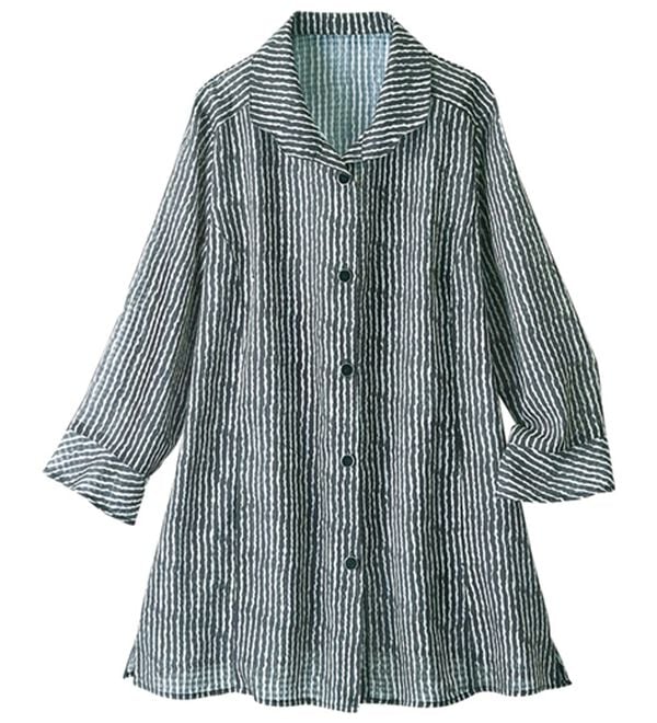 ルフラン（ルフラン）の「よろけストライプシアージャケット（その他ジャケット）」｜詳細画像