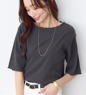 Viola e Viola（ヴィオラ エ ヴィオラ）の「ひんやリブ　メロウデザイントップス（カットソー）」｜チャコール