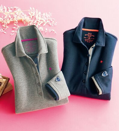 ルフラン（ルフラン）の「【２色組】【ＰＯＬＯ　ＢＣＳ】鹿の子裏起毛ポロチュニック（カットソー）」