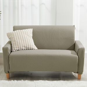 iellio（イエリオ）の「はっ水ひっかかりにくいソファカバー＜ｗｉｔｈＰｅｔ＞＜キズ汚れの目隠し・撥水・のびのび・ソファーカバー＞（ソファーカバー）」｜グレー