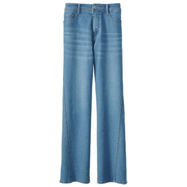 BELLUNA（ベルーナ）の「細見せ！セミフレアーデニムパンツ（フルレングスパンツ）」｜詳細画像