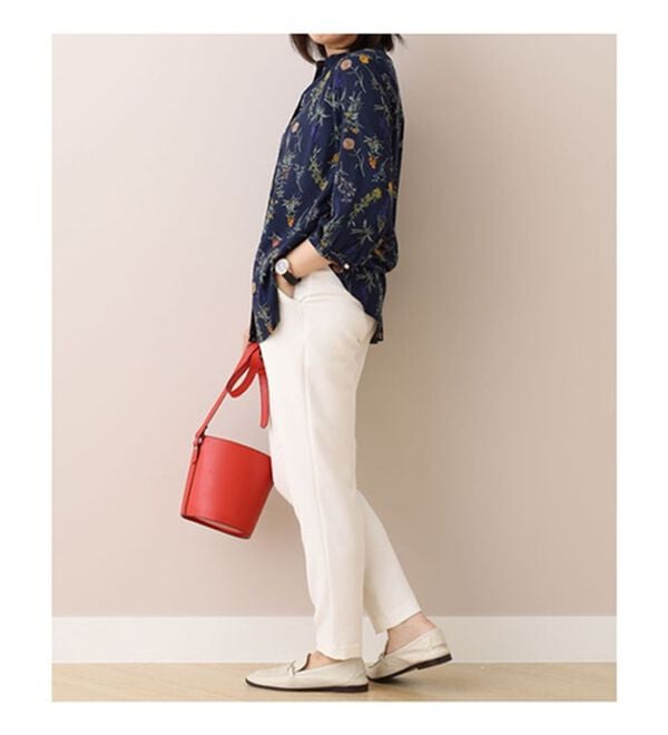 BELLUNA（ベルーナ）の「レーヨンプリントギャザー使いブラウス（ブラウス）」｜詳細画像