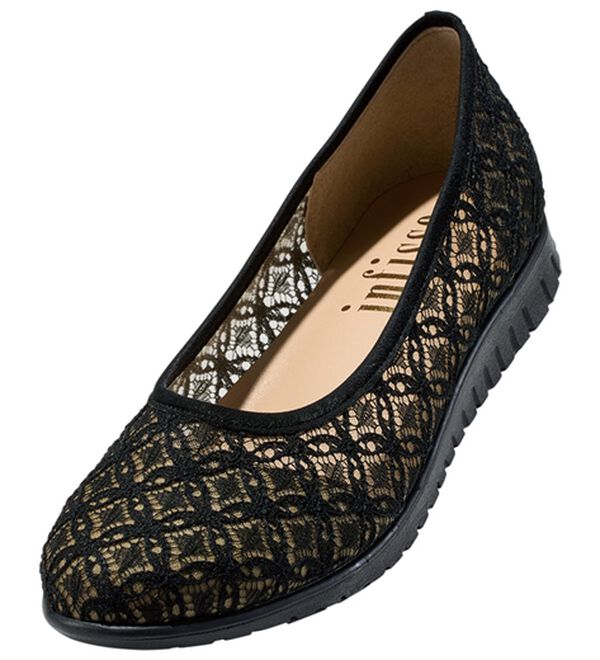 ルフラン（ルフラン）の「総レースが素敵なコンフォートパンプス（パンプス）」｜ブラック