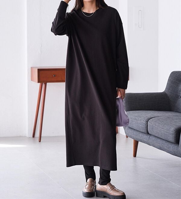 RANAN（ラナン）の「【レギンス付】＜ＢＣ＞綿１００％オーバーシルエットワンピース（その他ワンピース）」｜詳細画像