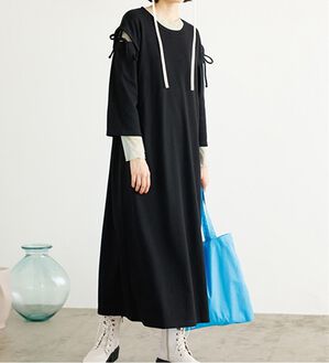 GeeRA（ジーラ）の「２ＷＡＹ袖カッティングテレコリブワンピース（その他ワンピース）」｜ブラック