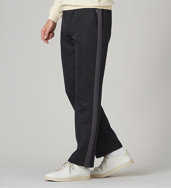 「＜シンプル＆プラス＞裏起毛暖かラインパンツ（メンズフルレングスパンツ）」｜詳細画像