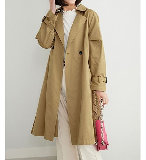 BELLUNA（ベルーナ）の「バックレースデザイン華やぎトレンチコート（ロングコート）」｜詳細画像