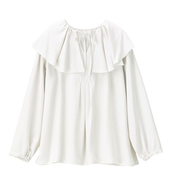 GeeRA（ジーラ）の「フリルカラーブラウス（ブラウス）」｜詳細画像