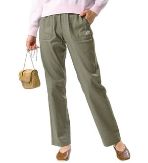 ルフラン（ルフラン）の「やわらか楽ちん！裏起毛パンツ（その他パンツ）」｜カーキ