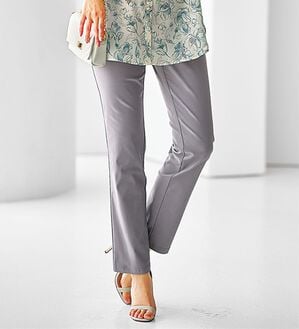 BELLUNA（ベルーナ）の「＜ベルクリーン＞抗菌防臭冷感ストレッチ美脚パンツ（フルレングスパンツ）」｜パープルグレー