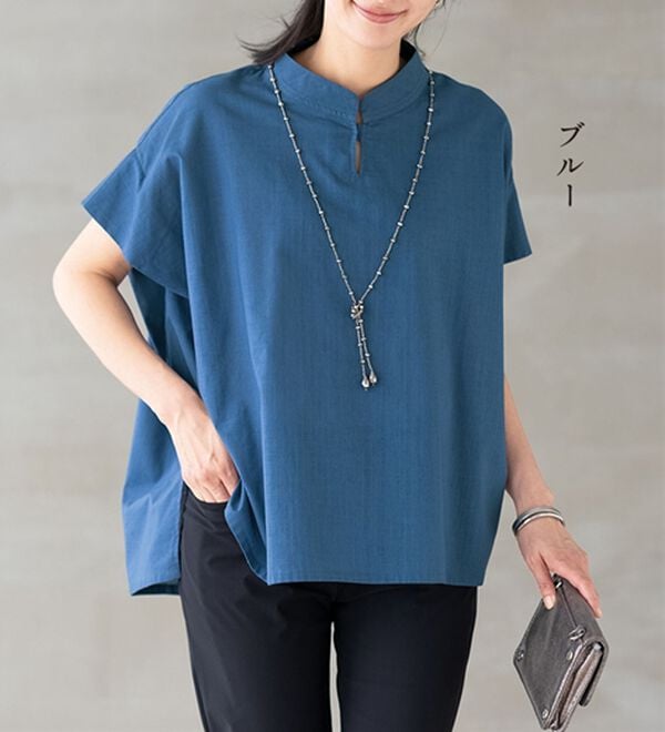 ルフラン（ルフラン）の「＜マジックスリム＞二の腕ほっそり見せブラウス（ブラウス）」｜詳細画像