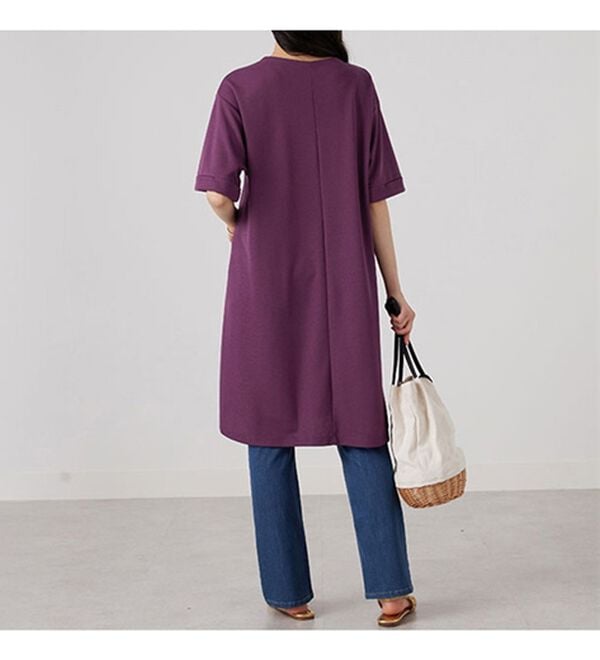 BELLUNA（ベルーナ）の「かのこ素材裾ラウンドチュニックワンピース（チュニックワンピース）」｜詳細画像