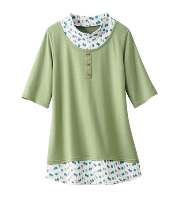 ルフラン（ルフラン）の「【４色組】手抜きに見せないハイネックＴシャツ（Tシャツ）」｜詳細画像