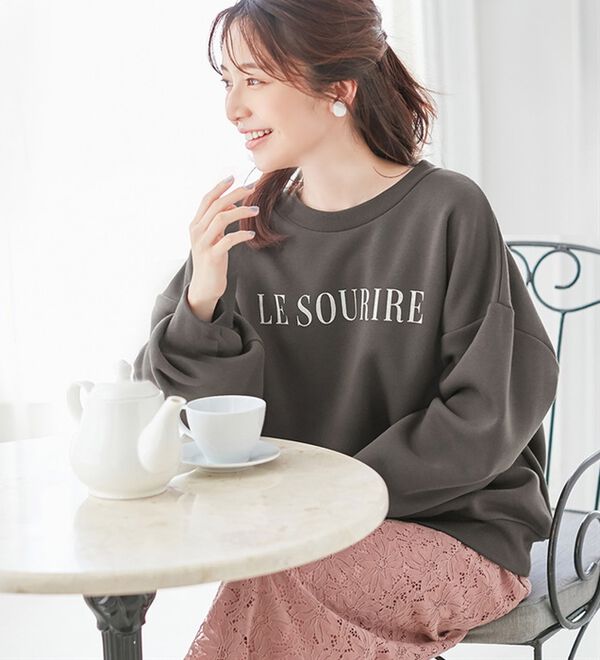 alotta（アロッタ）の「裏起毛ロゴスウェット（トレーナー・スウェット）」｜詳細画像