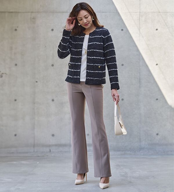 BELLUNA（ベルーナ）の「すっきり伸びる！ハイテンション美脚パンツ　ブーツカット（フルレングスパンツ）」｜詳細画像