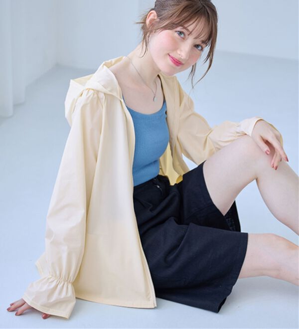 alotta（アロッタ）の「＜水陸両用＞紫外線カット！爽快ジップパーカー（パーカー）」｜アイボリー