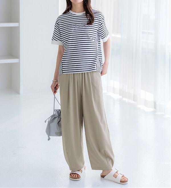 BELLUNA（ベルーナ）の「【初めてでも失敗しにくい！】艶消しシルキーカーブパンツ（ワイドパンツ・ガウチョ）」｜詳細画像