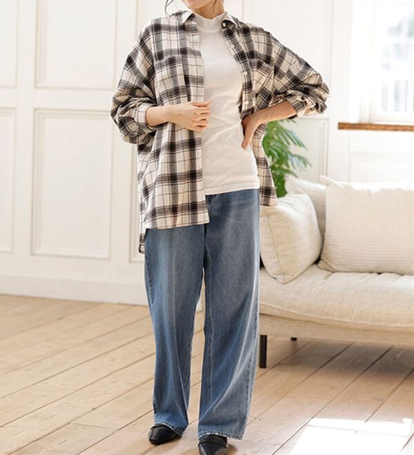 LAVIENNE（ラヴィエンヌ）の「＜カラフルコットン＞綿１００％ハイネックプルオーバー（５分袖）（肌着・インナーウェア）」｜詳細画像