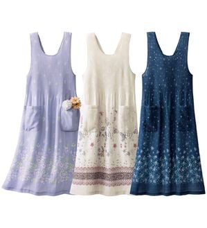 「【３枚組】涼やかプリーツチュニック（エプロン）」｜詳細画像