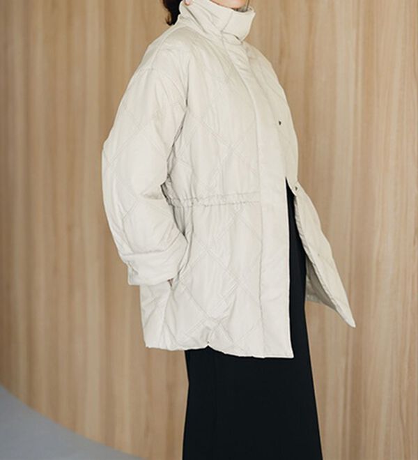 カポック混＞スタンドネック中わたミドルコート - ベルーナ【公式】