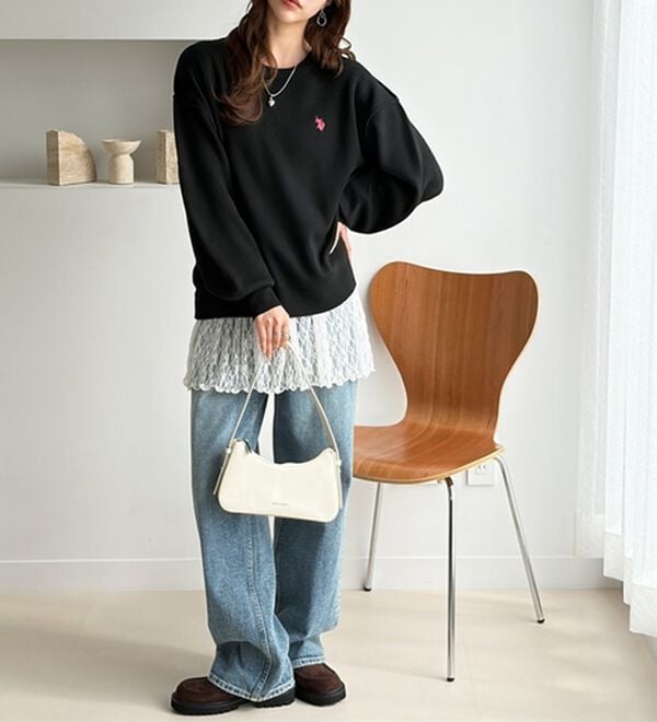 GeeRA（ジーラ）の「【U.S. POLO ASSN.】スウェットライクニット（ニット・セーター）」｜詳細画像