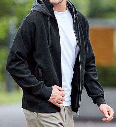 「＜コムルヴァン・オム＞好印象きれいめフードジャケット（メンズジャケット）」