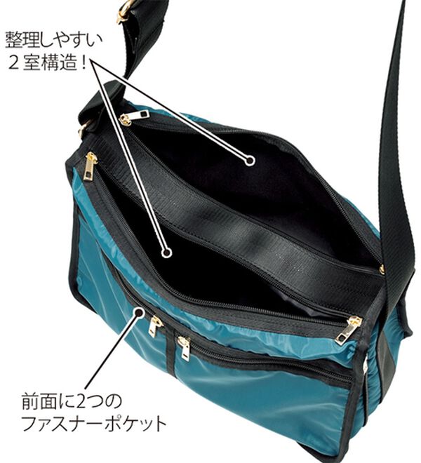 BELLUNA（ベルーナ）の「マチが広がる多収納ショルダーバッグ（ハンドバッグ）」｜詳細画像