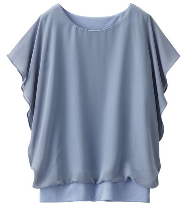 RANAN（ラナン）の「シフォン使いふんわり袖プルオーバー（カットソー）」｜詳細画像